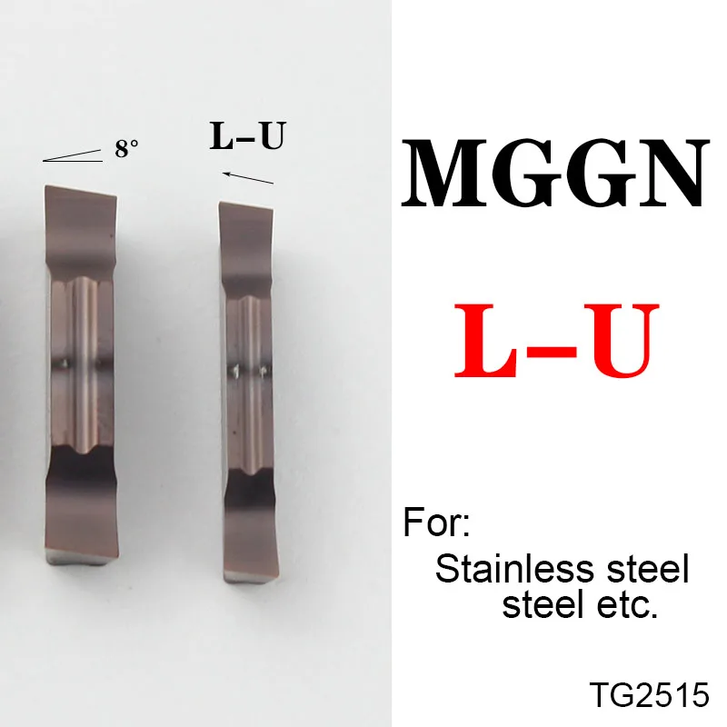 CNC Tools Grooving Blade Lathe Cutting Carbide Inserts Left and Right Angle MGGN150/200/250/300/400/500 For Stainless and Steel