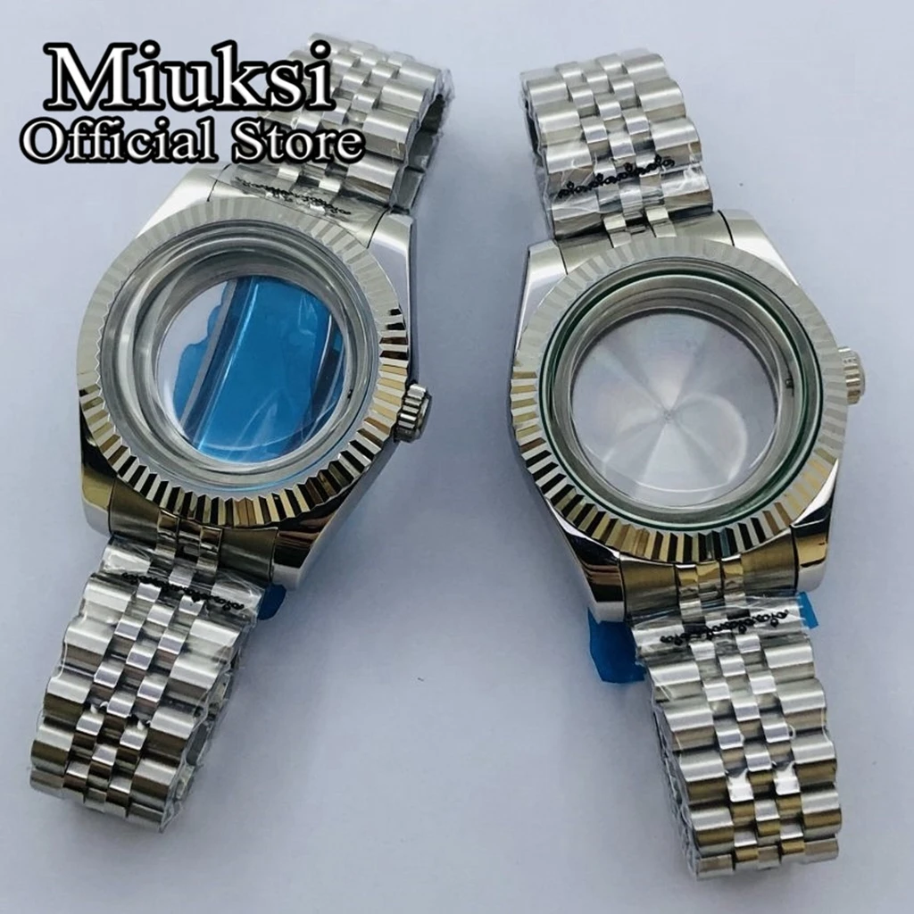 Miuksi 36mm/40mm domed glass watch case fit NH35 NH36 ETA2824 2836 Miyota 8205 8215 821A Mingzhu DG2813 3804 PT5000 movement