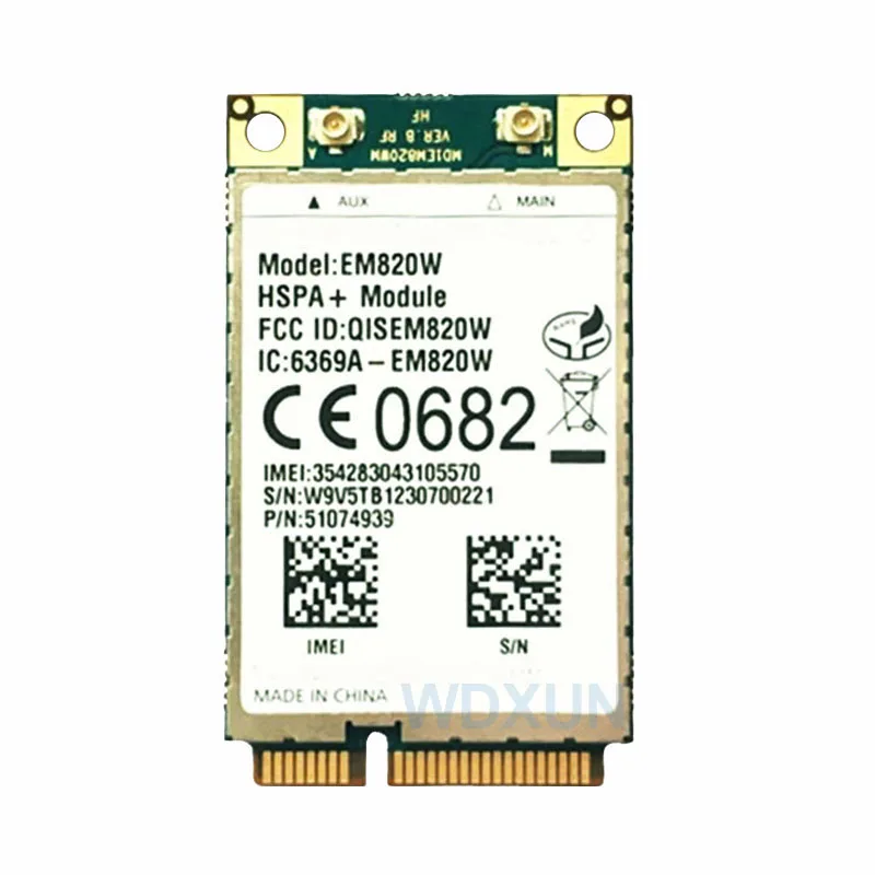 EM820W 3G Network MINI PCIE Card HSPA+ ModuleUMTS/HSDPA/HSUPA/PA+ HSPA+ GPS for huawei  em820w