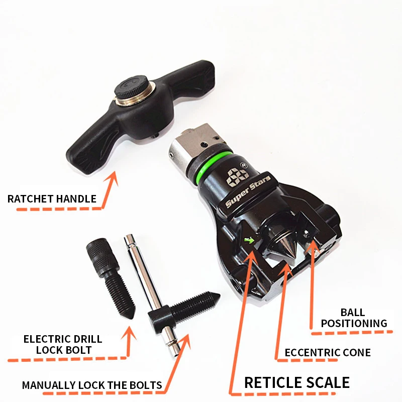 Ferramenta expansora manual de tubo excêntrico embutido, ferramenta de sinalização com catraca para ar condicionado, tubo de cobre