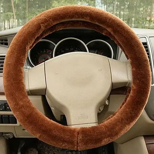 Universal Truck Car Soft Plush Steering Wheel Cover Guard Protector Winter Grip Steering Wheel Cover girls