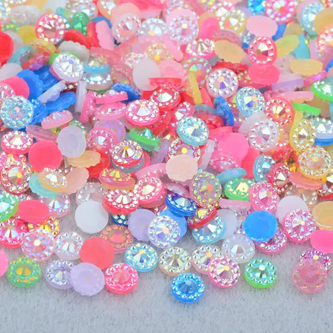 JUNAO 4 5 6 मिमी बैंगनी AB गोल फूल स्फटिक स्टिकर फ्लैटबैक राल कैबोकॉन रत्न कील कला क्रिस्टल स्टोन गैर सिलाई स्ट्रास 10 best sales सिलाई की धारणाएँ - №8