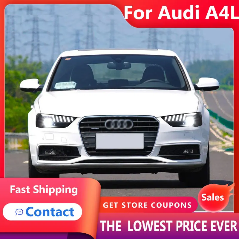 

For Audi A4L FULL LED Headlight 2013 2014 2015 2016 modified full LED Headlights A4L lamp LED daytime running light