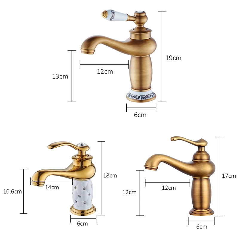 MOLI Bathroom Sink Faucet Gold Basin Single handle Faucets Diamond Water Mixer Crane Hot Cold Chrome Bath Brass Mixer Tap ML201