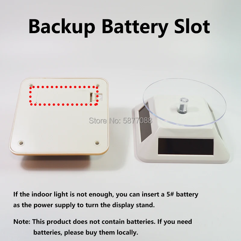 iPhone Solar Display Stand Powered Both by Solar Energy and Battery Rotating Bracket Mobile Phone Store Base Holder