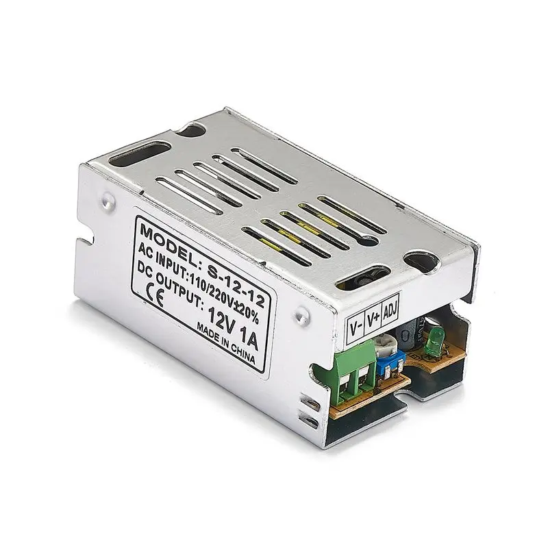 DC12V 1A 12W Switching Power Supply Adapter Driver Transformer For 5050 3528 LED Rigid Strip Light