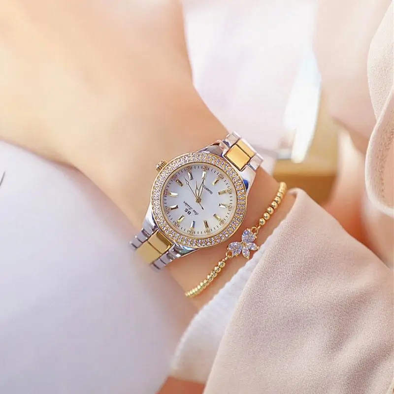 Top Brand Exquisite Famous Luxury Casual Women Quartz Watch Rose Gold Women Waterproof Stainless Steel Wrist Watches Relogio