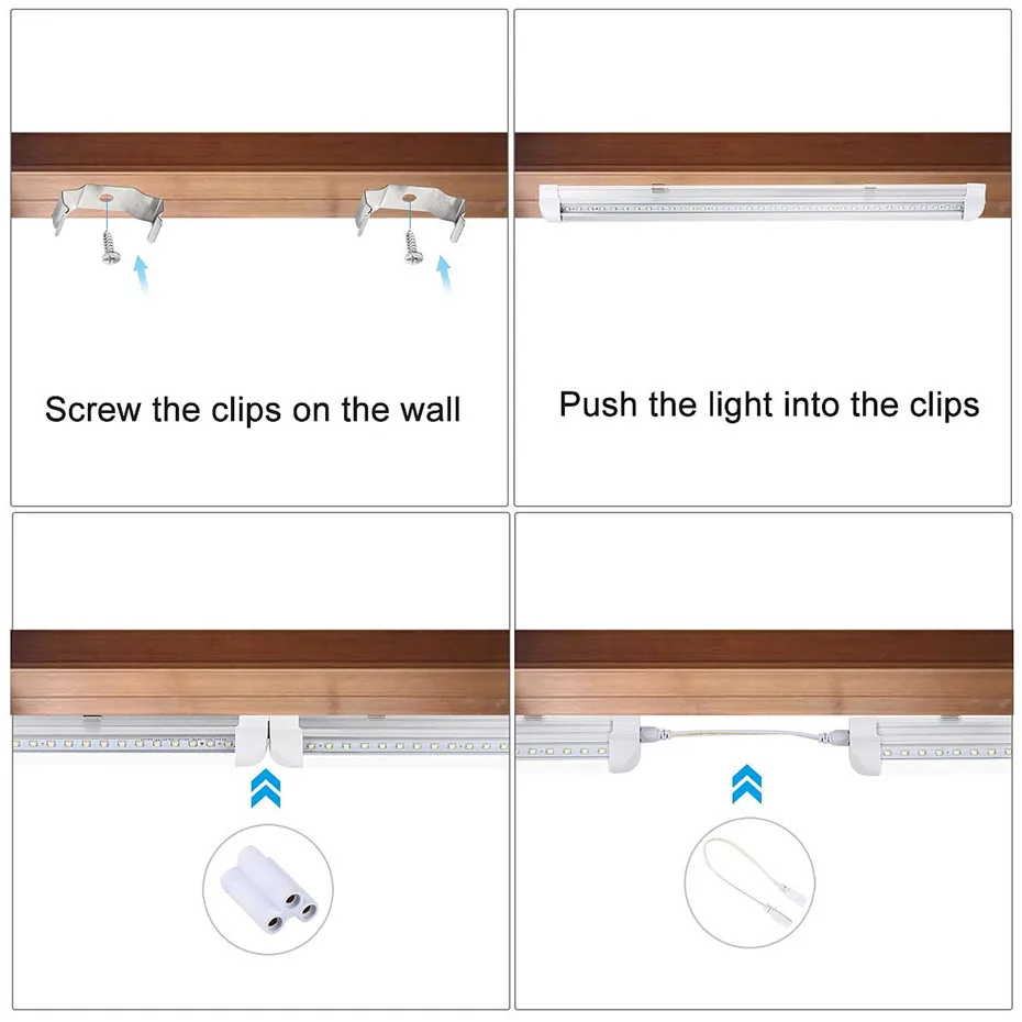Warm Cold White 57cm Led Tube T8 2FT AC85-265V LED Light Bar 20W Wall Ceiling Lamp Kitchen Indoor Lighting Fluorescent Replace - view 6