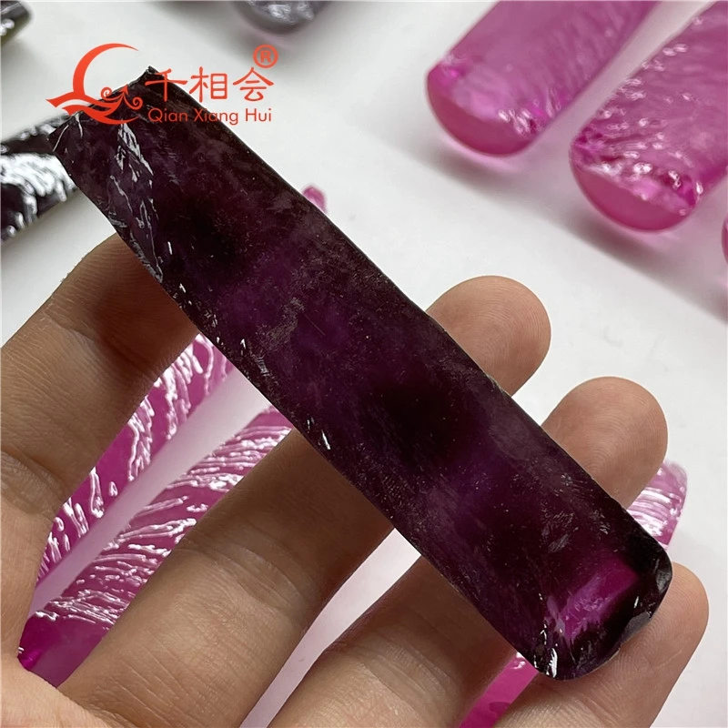 

100g 0.1kg NO. 45 46 Discoloration alexandrite color artificial sapphire raw rough corundum matieral for jewelry making