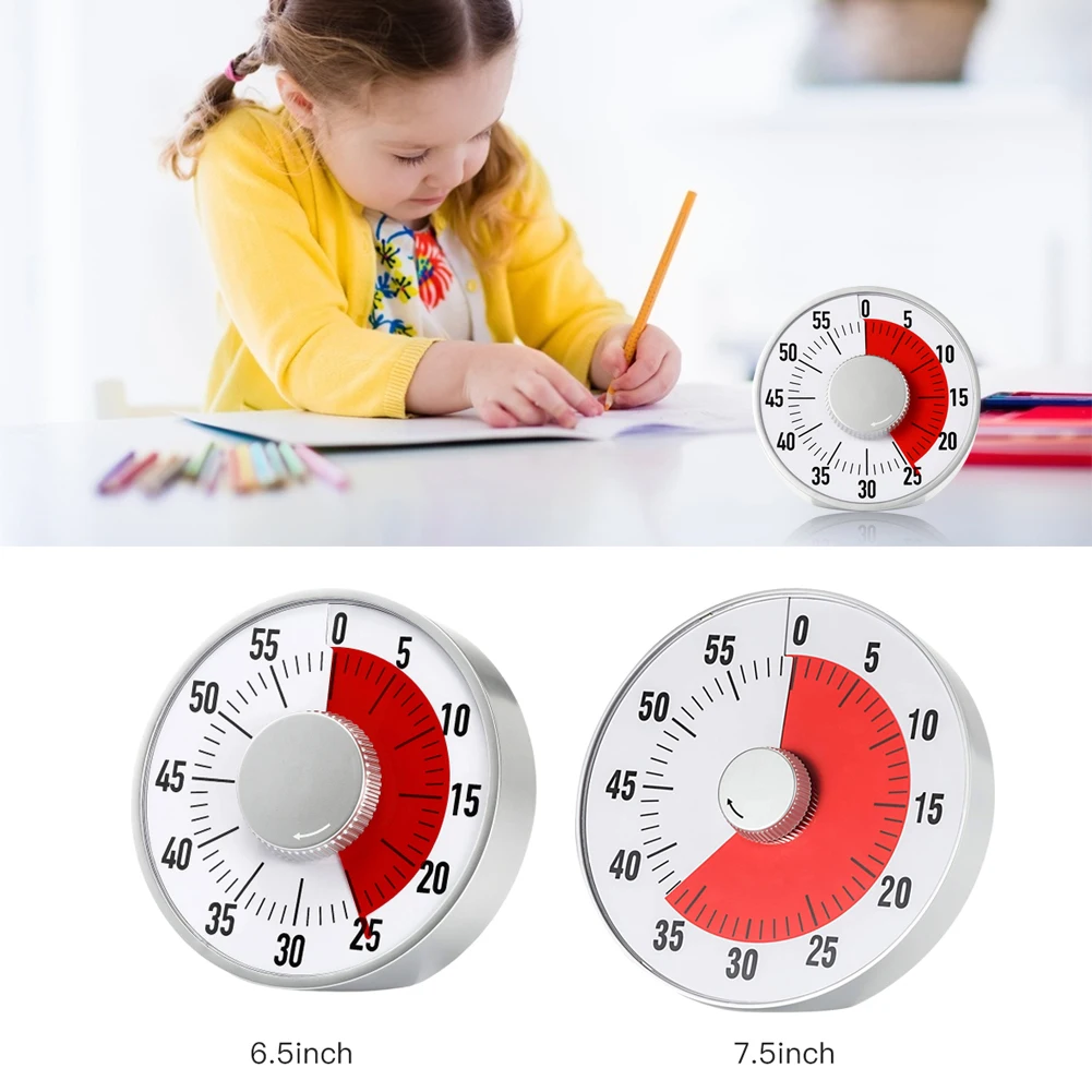 Big Classroom Visual Timer Magnet Medium 60 Minute Time Silent Operation Autism Teach Room Time Learning Tool