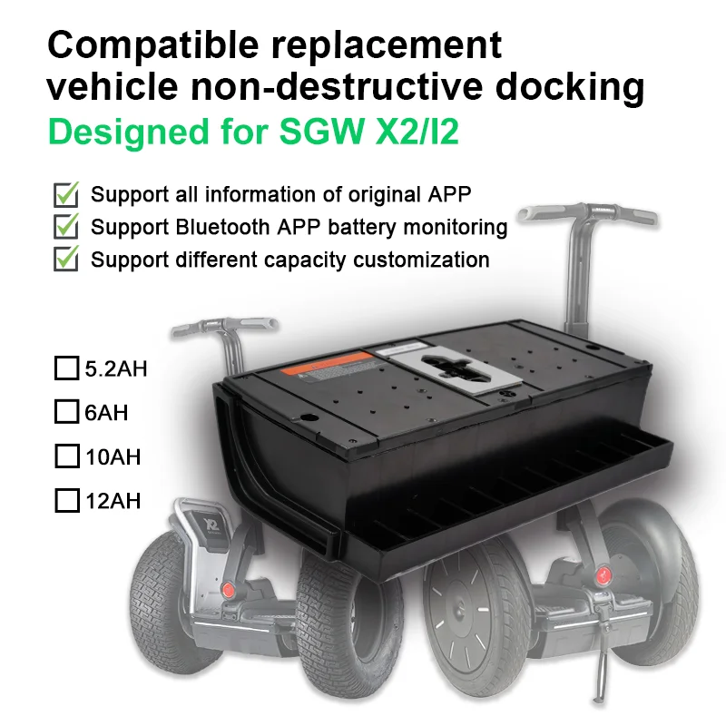 For SGW Battery I2 X2 BMS Replacement 74V 5.2AH 6AH 10AH 12AH Ternary Lithium Battery Pack Diagnostic Instrument and Charger