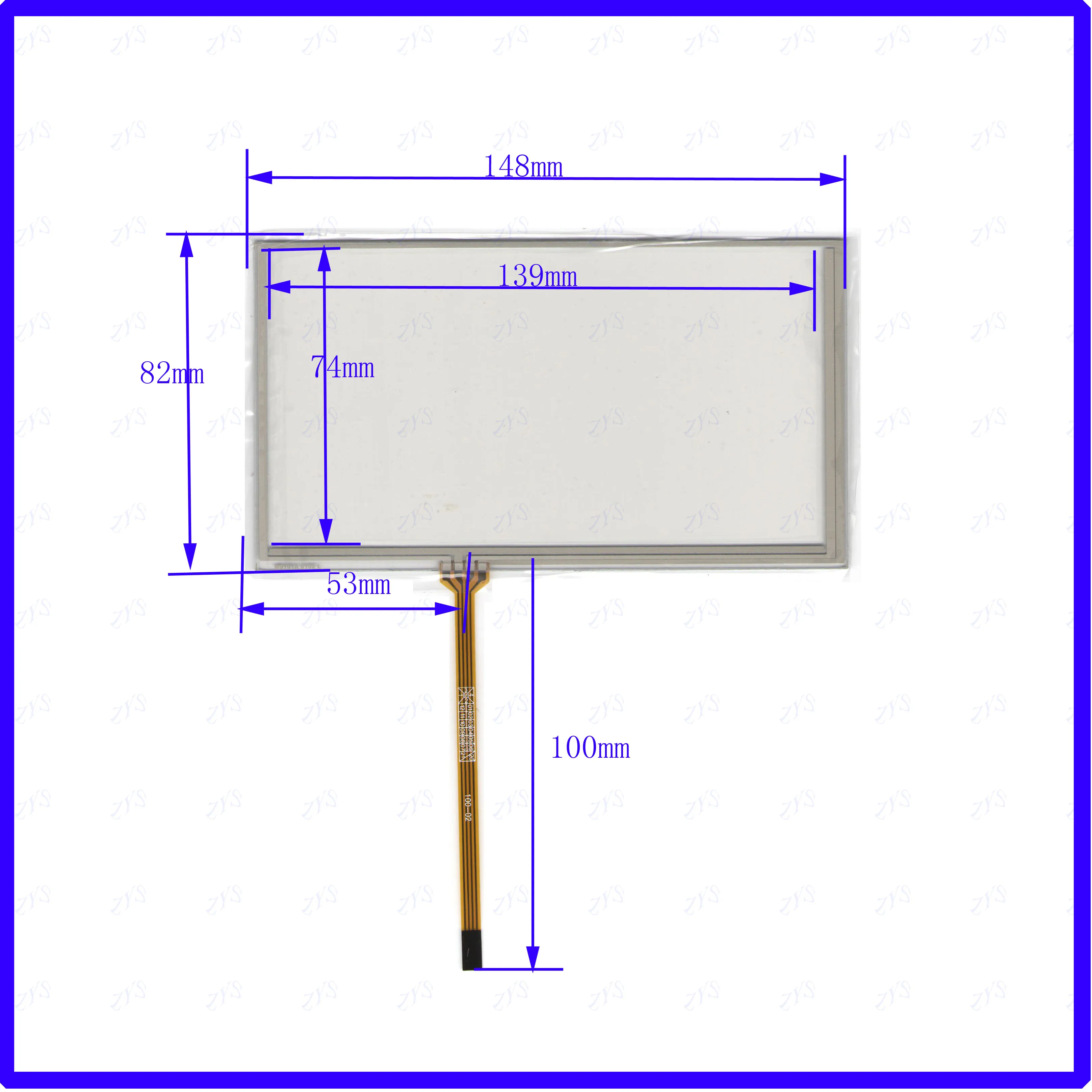 

ZhiYuSun wholesale 148*82mm 6inch 4lines resistance screen for car DVD redio this is compatible M6101A 148*82