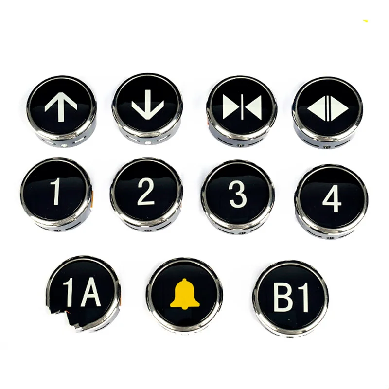 

5pcs Elevator FL-PW Round Button MCA Diameter 38 White Light Digital Arrow