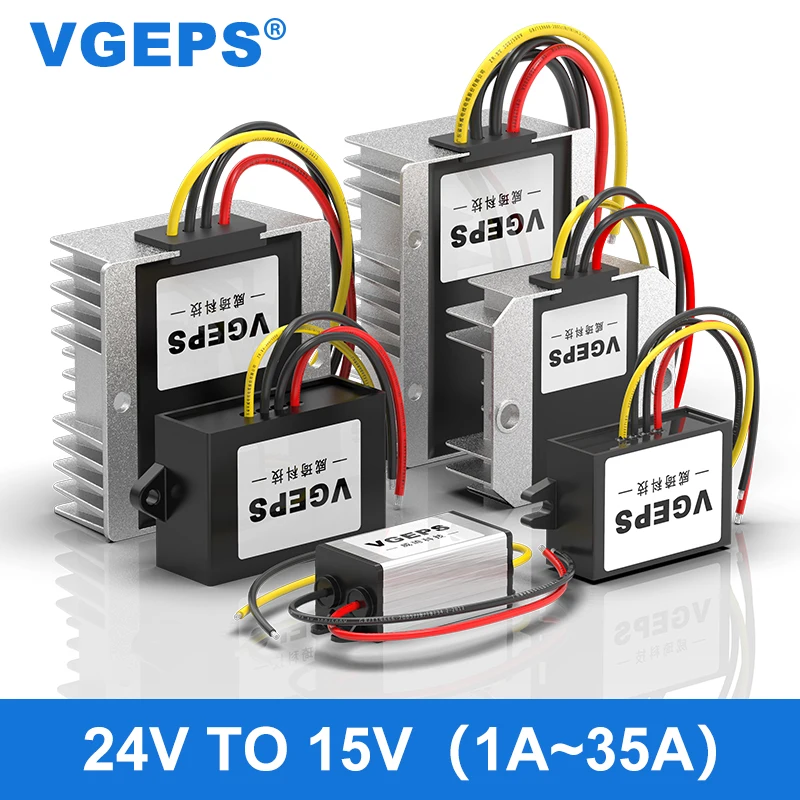 

24V to 15V vehicle step-down power module 18-40V to 15V DC power converter DC-DC transformer