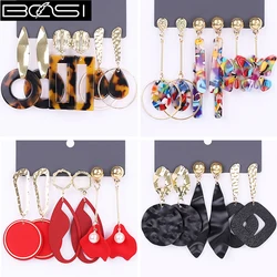 BOSI Women set earrings fashion jewelry drop earrings set bohemian Metal long earrings black simple earring girls boho wholesale