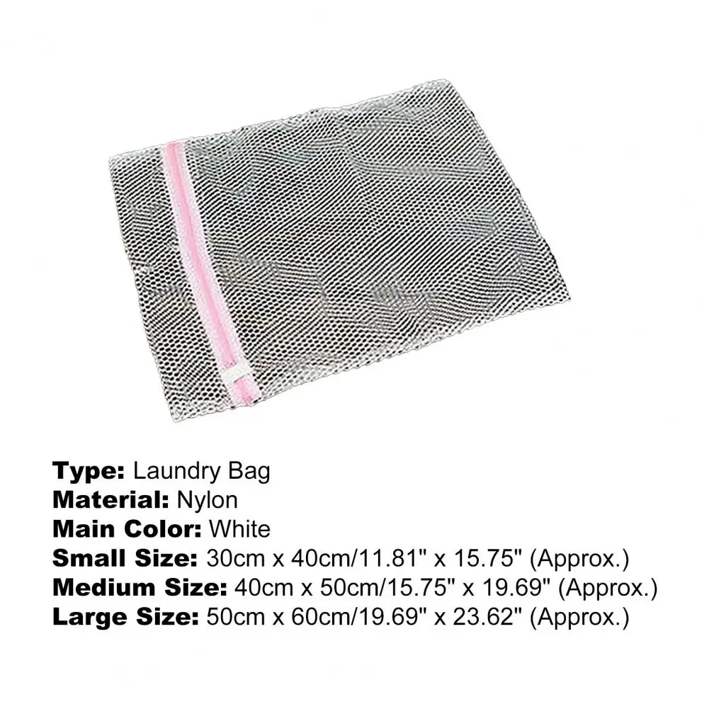 Bolsa de lavandería para el hogar, red de malla con cremallera de gran capacidad, almacenamiento, protección de ropa sucia, 3 tamaños