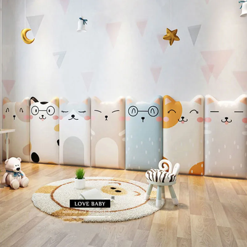 

Lovey Cat Self-Adhesive Bed Headboards Anti-Collision Tatami Bedroom Decor Stickers Tete De Lit Cabecero Decoration Aesthetic