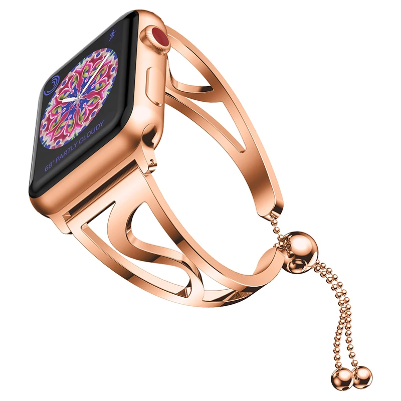 Luxury Strap For Apple Watch Band 40mm/44mm Stainless Steel Correa Iwatch 42MM/38MM Women Bracelet apple watch series 5 4 3 se 6 image 2