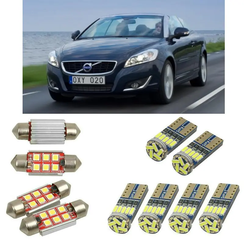 Interior led Car lights For volvo c70 mk2 convertible 542 car accessories boot light License Plate Light 14pc