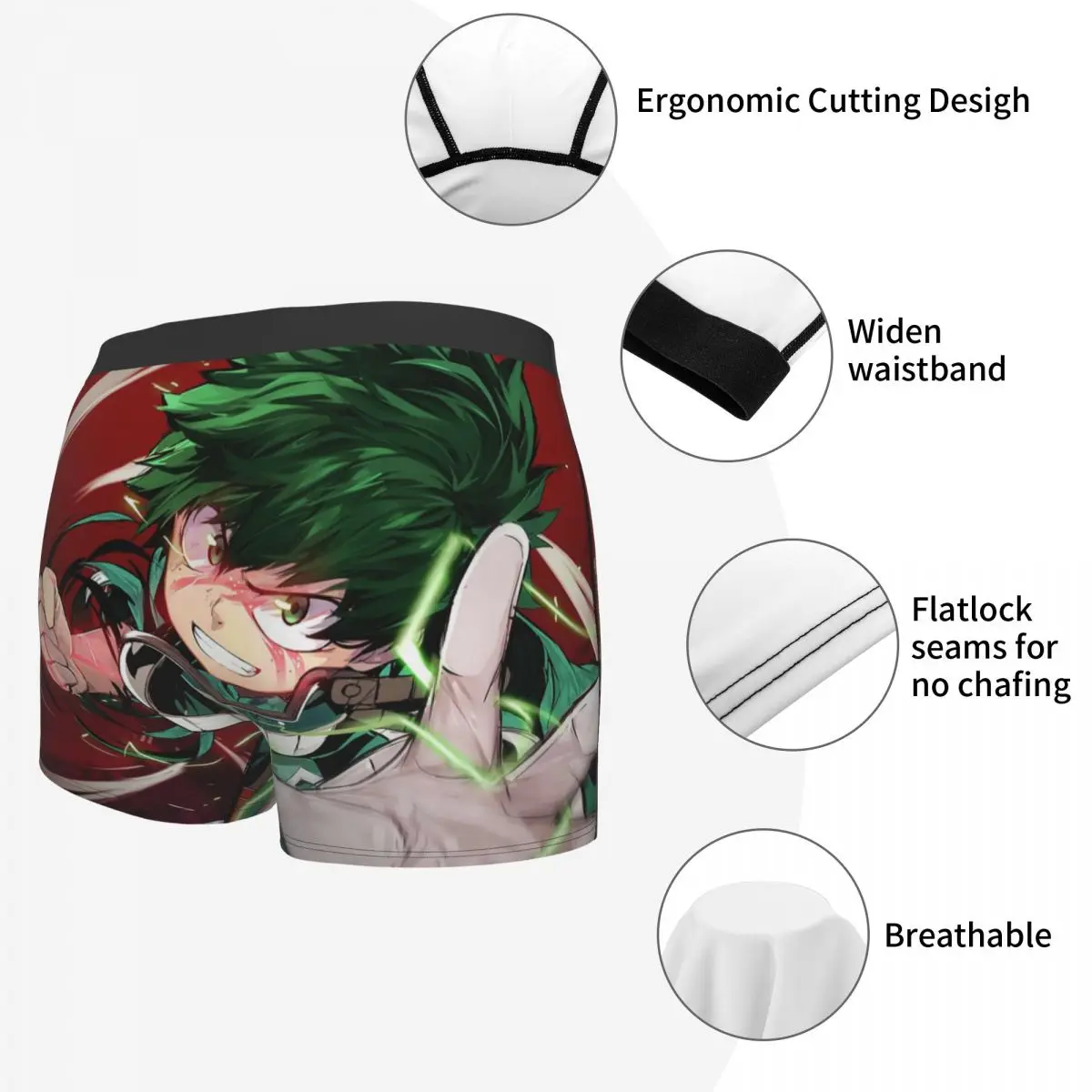 Anime - My Hero Academia Underpants Breathbale Panties Male Underwear Print Shorts Boxer Briefs