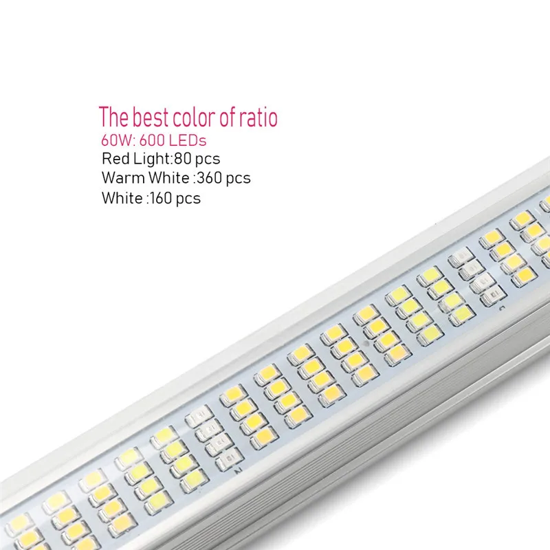 Imagem -03 - Espectro Completo Led Cresce a Luz 120cm t8 Tubo Phytolamp Crescente Lâmpada para Plantas de Interior Flores Vegs Sementes Estufa Tenda Peças 60w