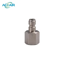 Acopladores rápidos de alta presión, enchufe hembra de acero inoxidable 4500PSI M10 1/8NPT 1/8BSPP, 2 uds./lote