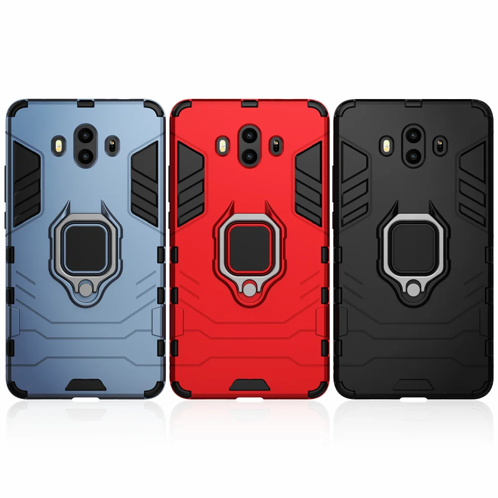 Armor Case For Huawei Mate 10 Case Ring Holder Stand Cover For Huawei Mate 10 mate10 ALP-L29 ALP-L09 ALP-AL00 ALP-TL00 Coque