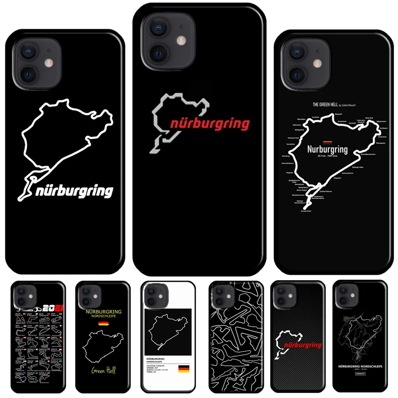 Nurburgring F1 Circuit Phone Case For iPhone 15 12 11 14 Pro Max 13 Mini 7 8 Plus SE 2020 XR X XS Max Back Cover