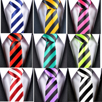 NEW STYLE Blue Red Green White Yellow Black Stripe Man's Classic Rayon Polyester Tie Business Wedding Party Men Fashion Necktie