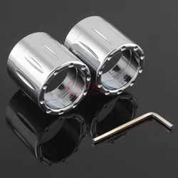 Motociclo del Bicromato di potassio Anteriore Assale Dado Coperture Caps 2pcs Per Harley Sportster XL883 XL1200 Dyna Stradale Bob Touring Softail Road re