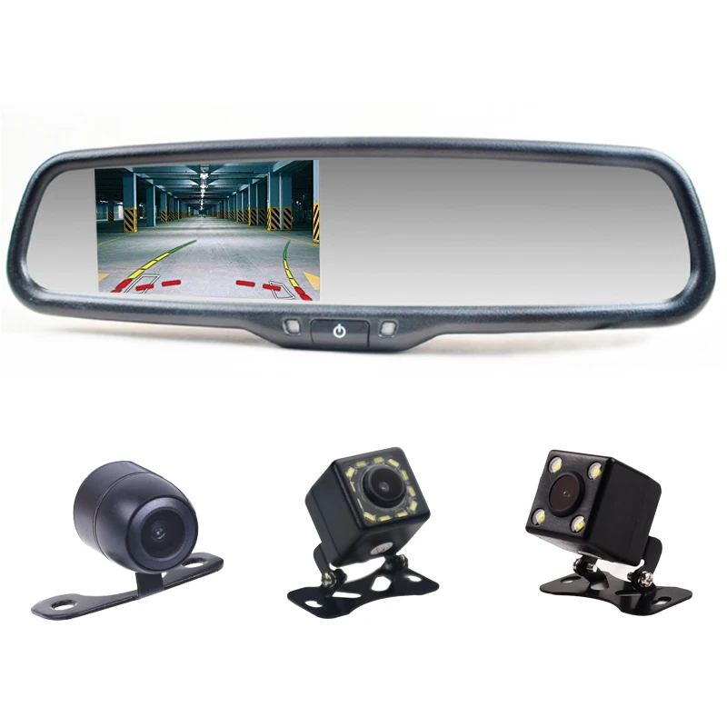 

4.3 lnch Car Rear View Mirror Monitor with Reverse Backup Parking Camera System Kit for Opel Astra for Chevrolet Equinox Malibu