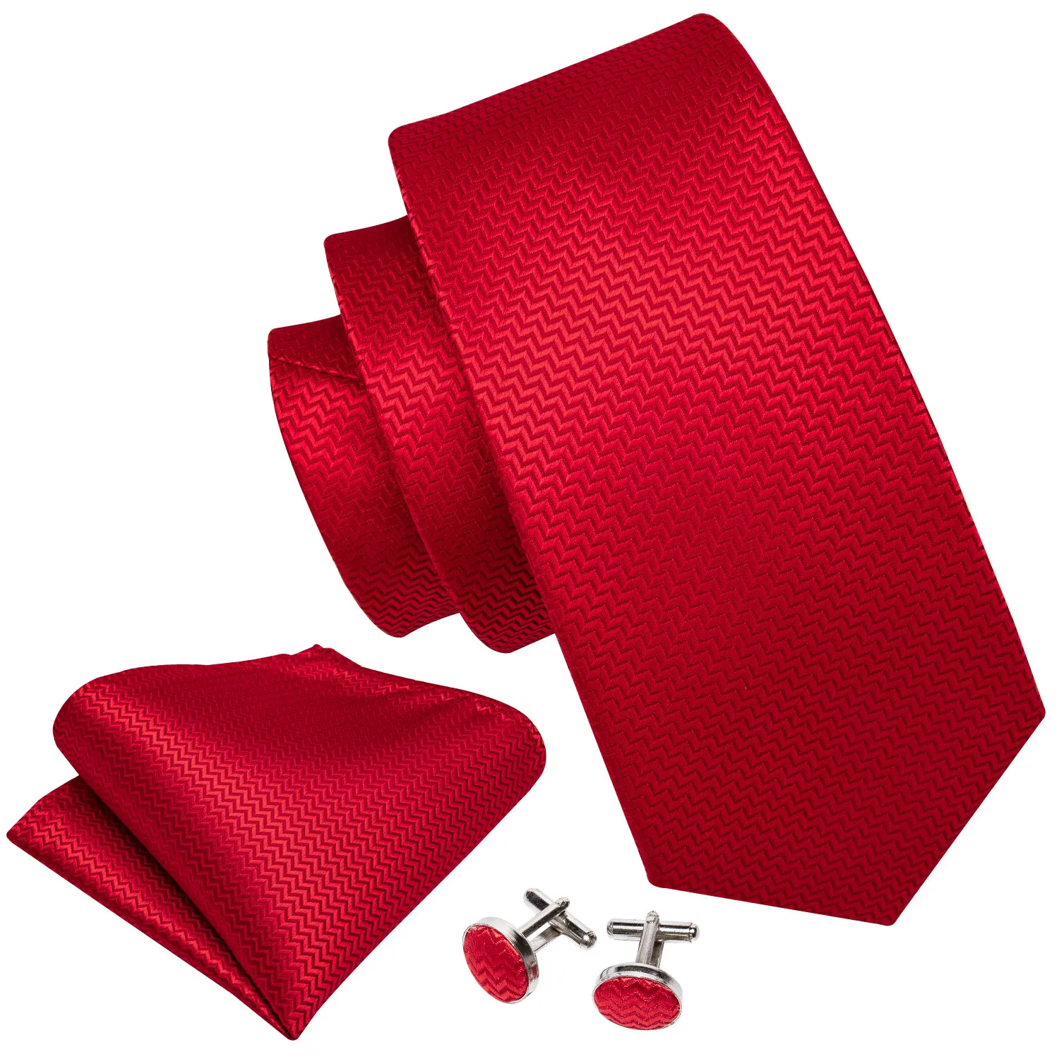 Men Tie Set Red Floral Silk Tie For Men Wedding Party Necktie Handkerchief Cravat NeckTie Set Barry.Wang Fashion Tie LS-5198