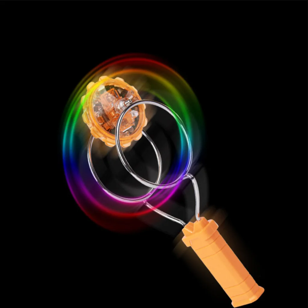 Kids Colorful LED Light Magnetic Gyro Wheel Hand Spinner Magic Spinning Toy Children Gift  for Children Party Activity