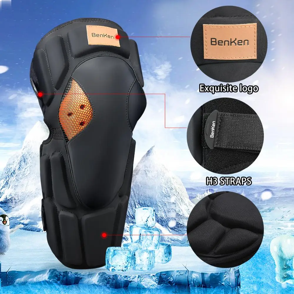 Benken ginocchiere moto Protector Motocross Snowboard Skateboard sci Roller Hockey protezione sportiva supporto MTB ginocchiera