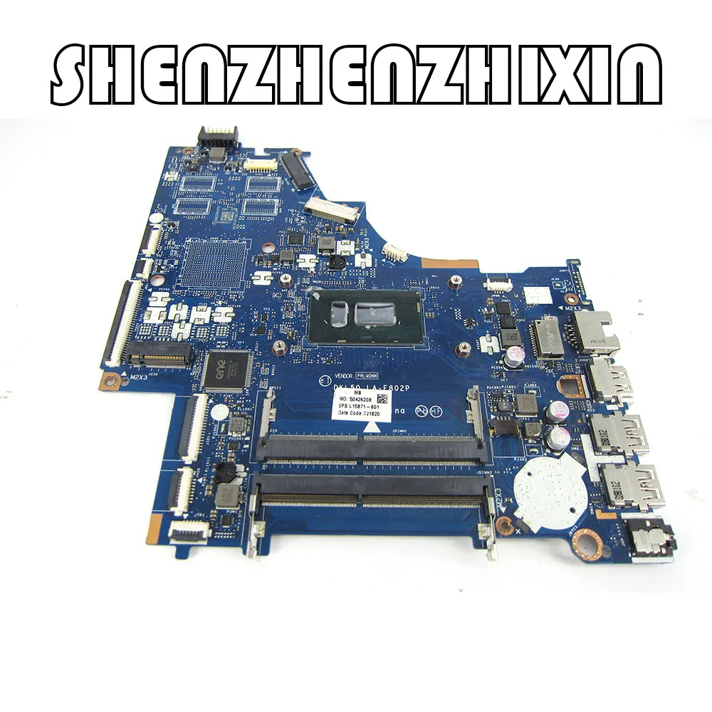 

yourui For HP Pavillion 15-BS Laptop motherboard i3-8130U SR3W0 DDR4 Notebook Mainboard L15871-601 L15871-001 LA-E802P