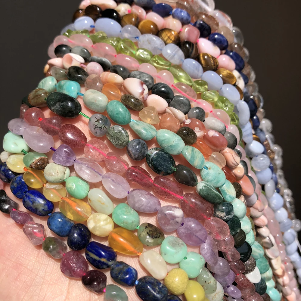 5-7mm Natural Irregular Amazonite Crystal Quartzs Apatite Stone Beads Loose Bead For Jewelry Making Diy Bracelet Accessories