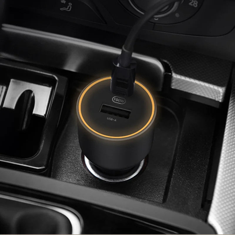 Xiaomi-cargador de coche, versión de carga rápida 1A1C, 100W, USB-C, 100W, carga rápida máxima/USB-A, salida de doble puerto USB-C