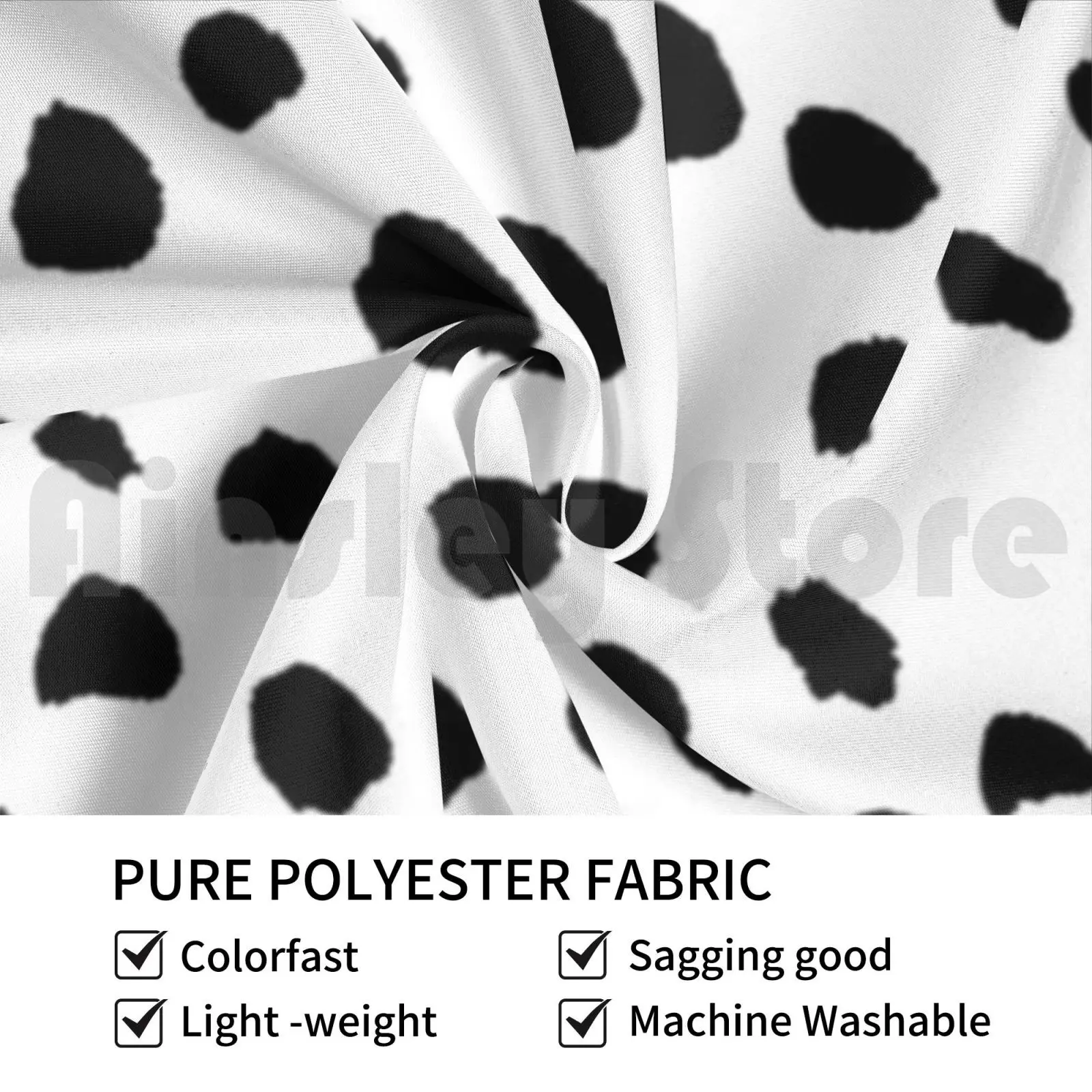 Black And White Dalmatian Customized Tapestry Dalmatian Black And White Spots Cute Dog Puppy Dots