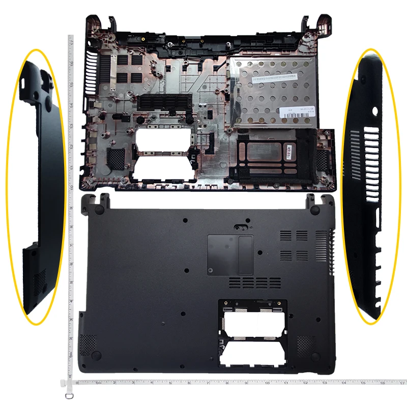Imagem -04 - Gzeele Novo Portátil Inferior Case Base Capa para Acer Aspire V5471pg V5-431 V5-431p V5-471 V5-471p com Toque Preto d Case
