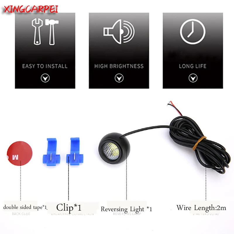 Super Bright LED Extra Reversing Light For Car SUV ATV Offroad Universal Auxiliary Led Work Light 12V Fog Light Flood Beam