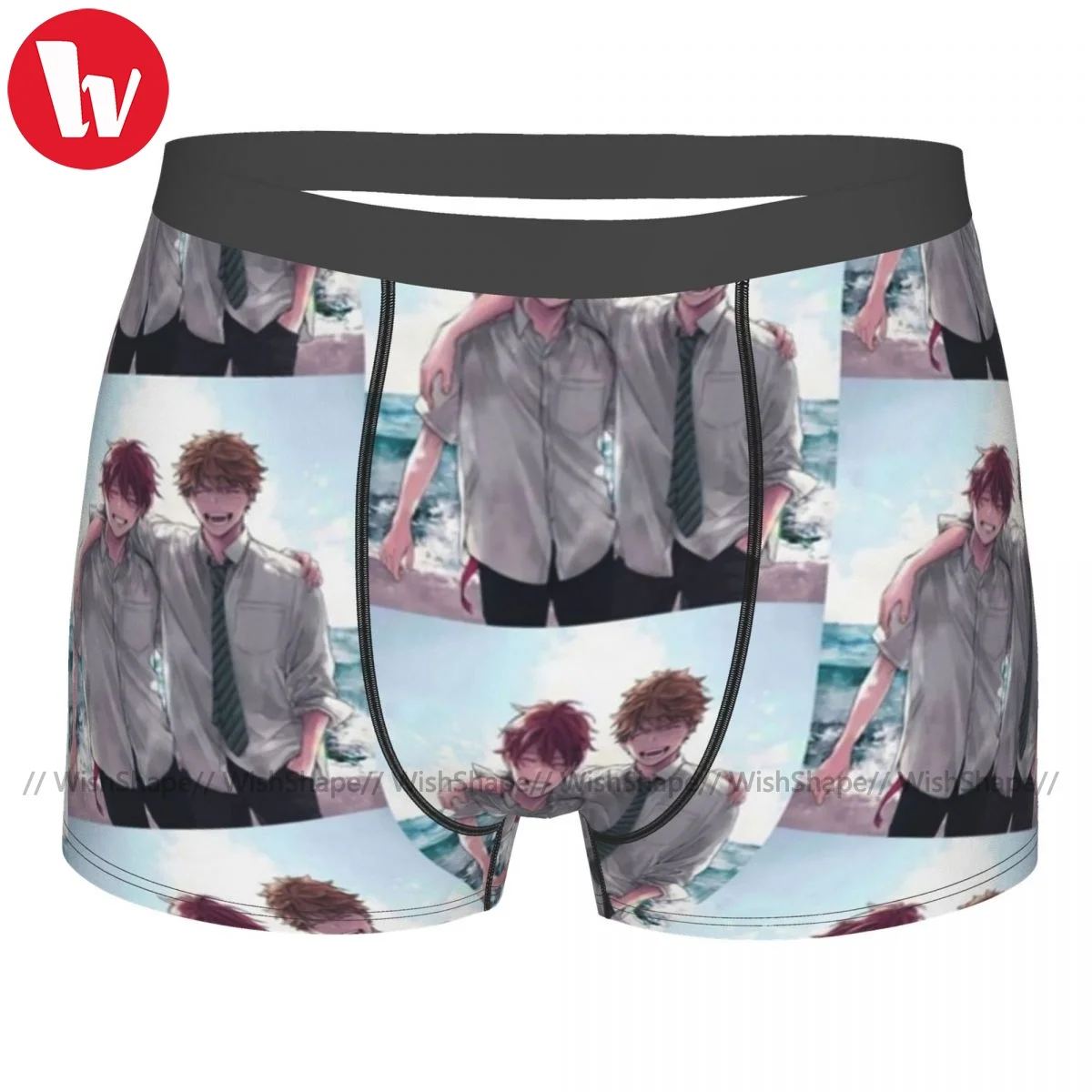 

Given Anime Underwear Pouch Hot Polyester Trunk Customs Sexy Males Boxer Brief