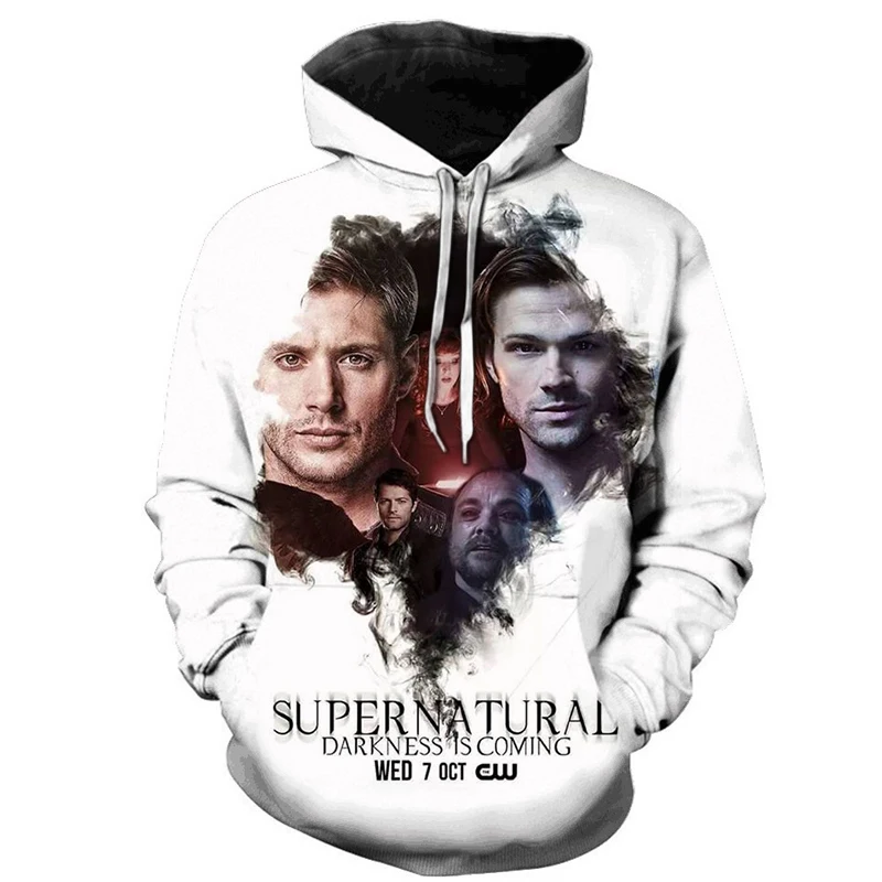 New Arrival Supernatural 3D Print Hoodie Men Women Casual Streetwear Sweatshirt Supernatural Pullover Harajuku Oversize Hoodies