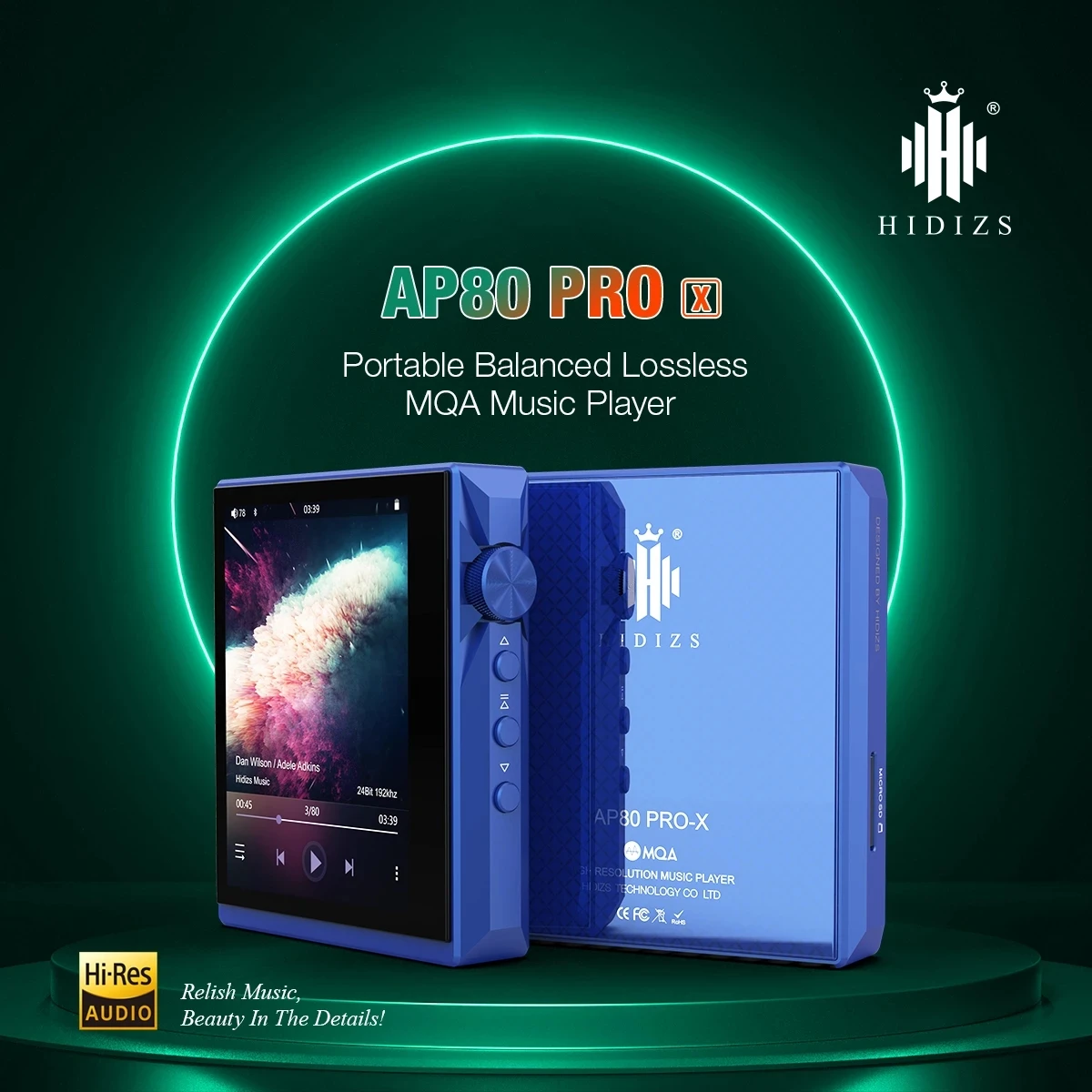 Hidizs AP80 PRO-X MP3 Player Portable Balanced Lossless MQA Music Bluetooth Player FLAC LDAC USB DAC DSD64/128 DAP