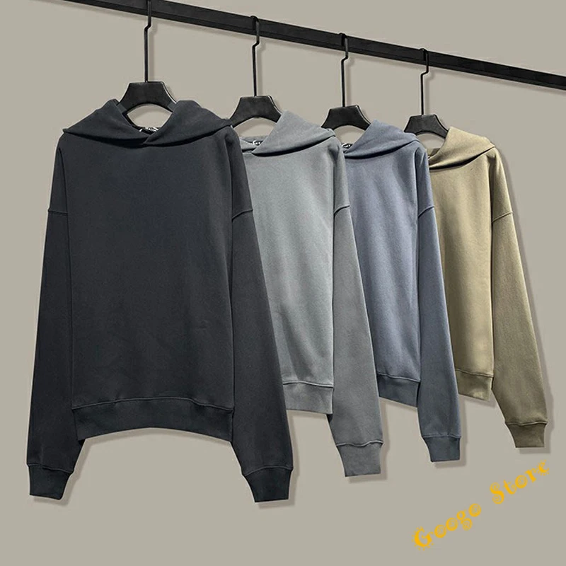 

Casual Loose Solid Color Kanye West Season 6 Hoodie Men Women 1:1 Top Quality Cotton Autumn Winter Pullover With Tag Sweatshirts