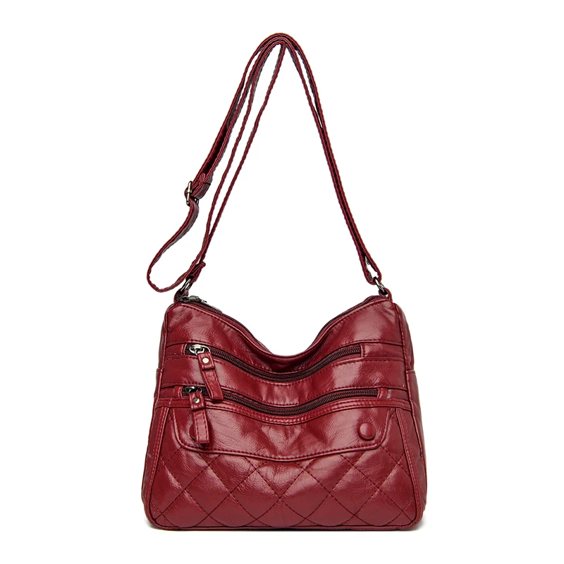 

Women's Soft Pu Leather Shoulder Bags Women Bag New Fashion Multi-layer Messenger Bag Luxury Designer Travel Handbag