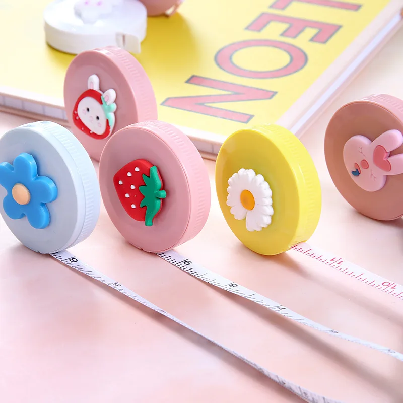 

150cm/60" Tape Measures Retractable Tailor Ruler Children Cartoons Body Height Ruler Inch Roll Tape Mini Sewing Measuring Tools