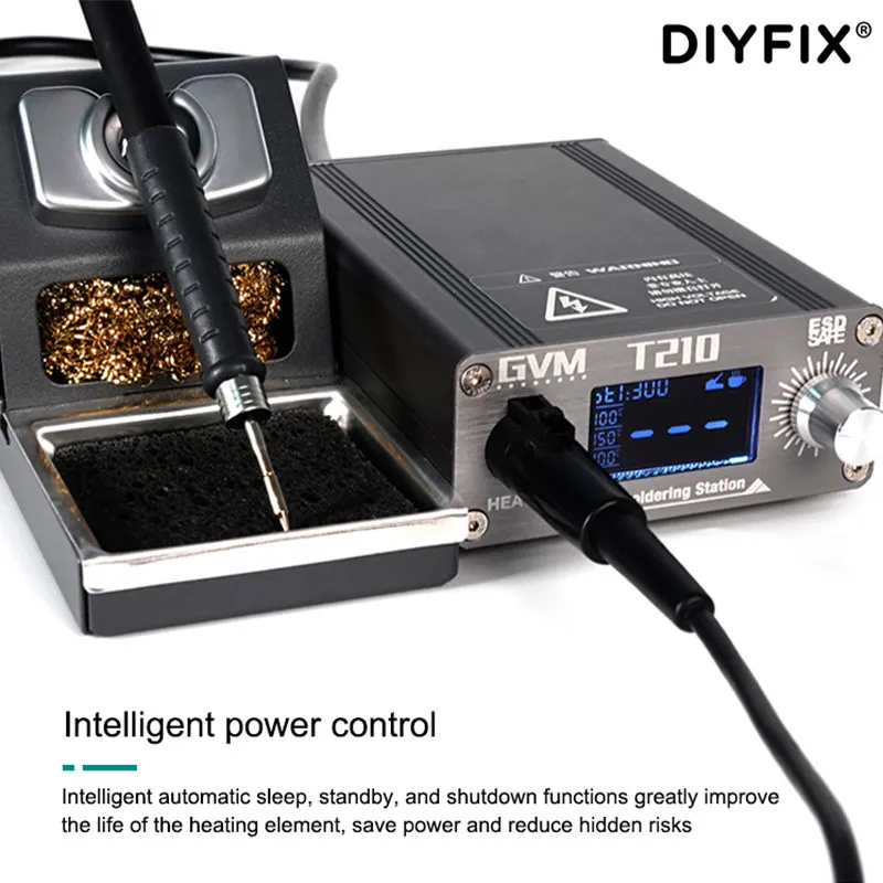 

DIYFIX GVM T210 Professional Mobile Phone Repair Constant Temperature Soldering Station 2 Second Melting Tin Rapid Warming