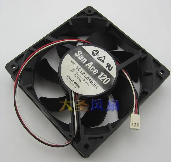 

Sanyo Denki 9G1212H4051 DC 12V 0.31A 120x120x25mm 3-wire Server Cooling Fan