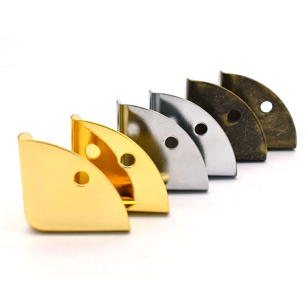 35mm Gold Box Corner Protector Triangle Metal Box Decorative Edge Safety Guard Corner clip Metal Jewelry Box Corners - 8pcs