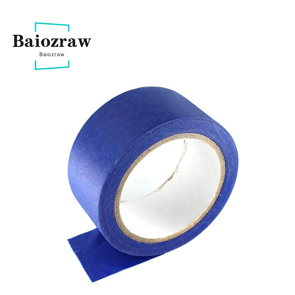 Fita adesiva resistente de alta temperatura 48mm x 30m fita de máscara 1 pces papel de máscara azul da plataforma da impressora 3d